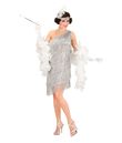 Sølv Flapper kjole