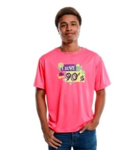 Pink 90er t-shirt til mænd