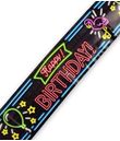 Afspæringstape Happy birthday neon partry