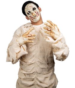 Mumie maske og hænder i latex.