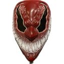 Rød Venom maske med hvidt lys