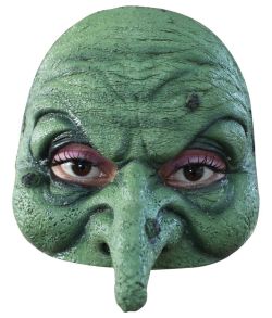 Grøn heks maske
