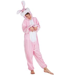 Lyserød kanin kostume 140 cm.
