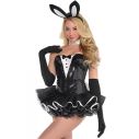 Flot Playboy Bunny kostume med kjole med pailletter.