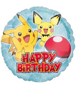 Pokemon folieballon Happy Birthday 43 cm