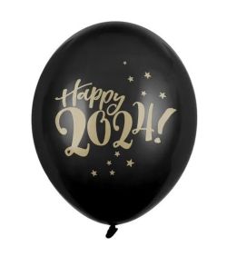 Sorte Happy 2024 balloner 