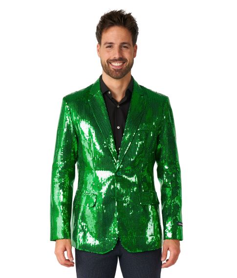 Grøn paillet jakke