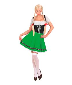 Grøn Bavarian kjole