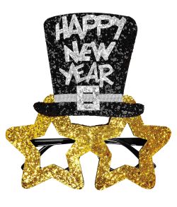 Guld briller Happy New Year