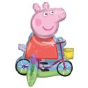 Folieballon Gurli gris på cykel