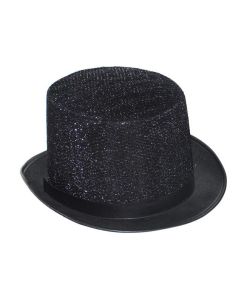Høj hat med sort glitter
