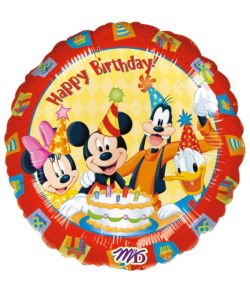 Mickey Happy Birthday folieballon, 43 cm