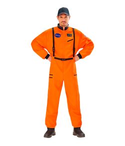 Orange astronaut kostume til mænd.