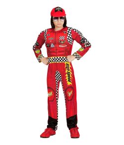 Rød Formel 1 kører kostume