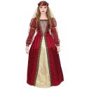 Rødt Middelalder Prinsesse kostume