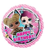 LOL Glam Happy Birthday folieballon, 43 cm