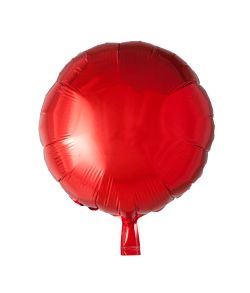 Rød folieballon, rund