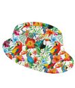 Tropical hat med blomster