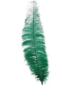 Grønne strudsfjer 40 cm, 12 stk