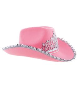 Pink cowboyhat med diadem