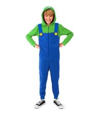 OppoSuit Luigi onesie til børn.