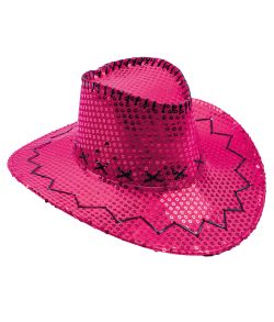 Hot pink paillet cowboyhat