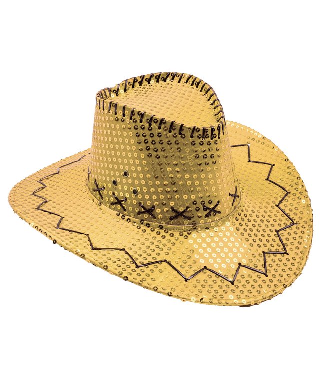 Guld paillet cowboyhat