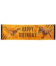 T-Rex Happy Birthday banner