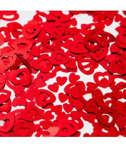 Rød hjerte konfetti