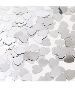 Sølv hjerte konfetti 14 g