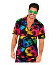 Sort neon hawaii skjorte