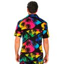 Sort neon hawaii skjorte