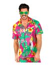Pink hawaii skjorte til mænd.