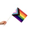 LGBTQ+ flag på pind 20x30 cm