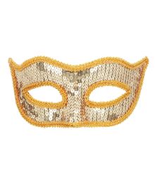 Guld paillet halvmaske