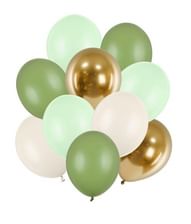 Ballonbuket grøn mix