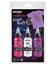 Neon UV stofmaling, 3 pak,  pink mix