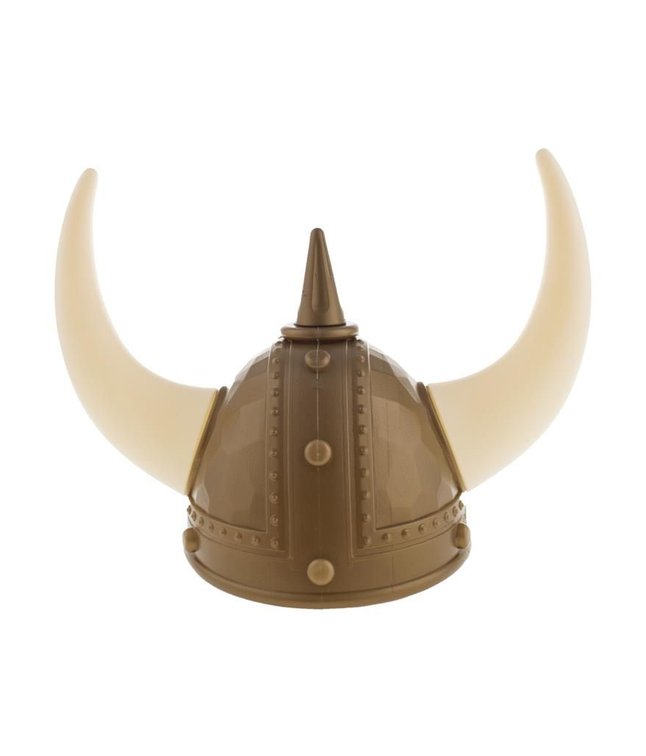 Vikingehjelm med store horn.