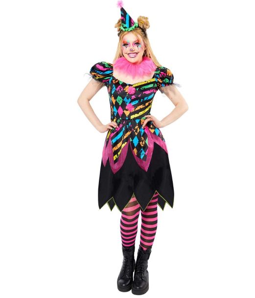 Funhouse Neon klovnekostume