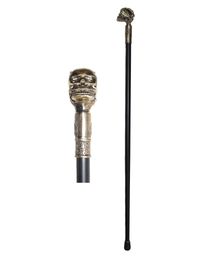 Stok med guld kranie skaft 92cm