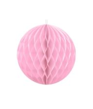 Lyserød papirvæv kugle, 20 cm