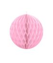 Lyserød papirvæv kugle, 20 cm