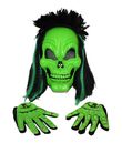 Grøn kraniemaske med hænder