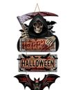 Døden halloween skilt 3 delt