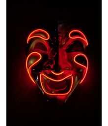 Harlekin nar LED maske