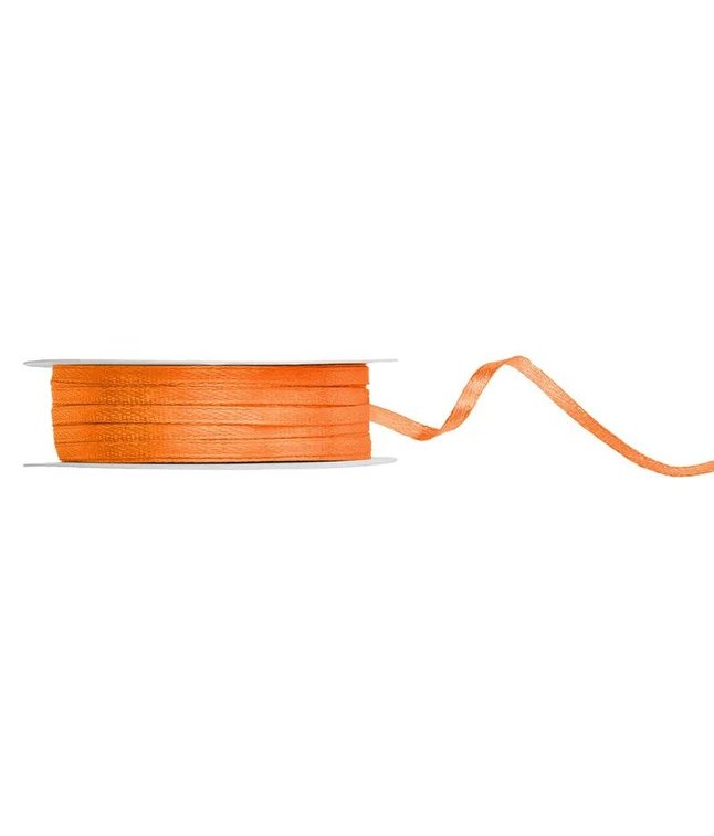 Orange satinbånd 3mm