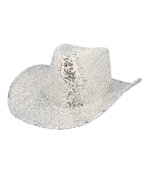 Sølv paillet Cowboyhat