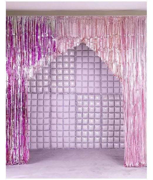Lys lilla folie ballon backdrop 