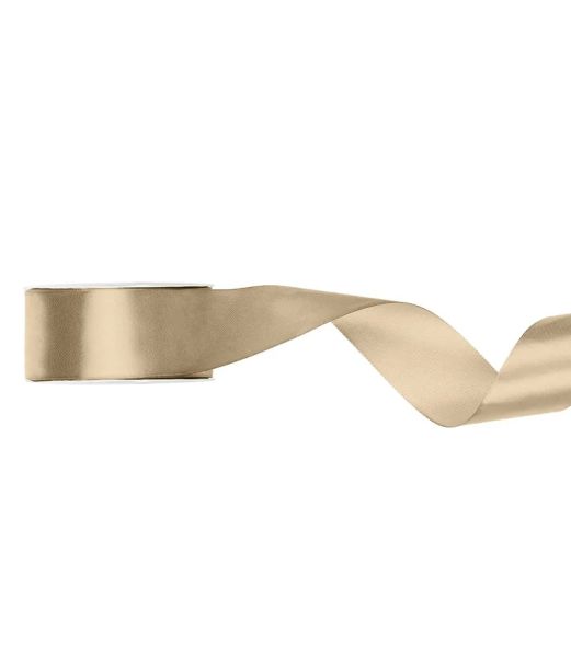 Kold guld satinbånd 25mm