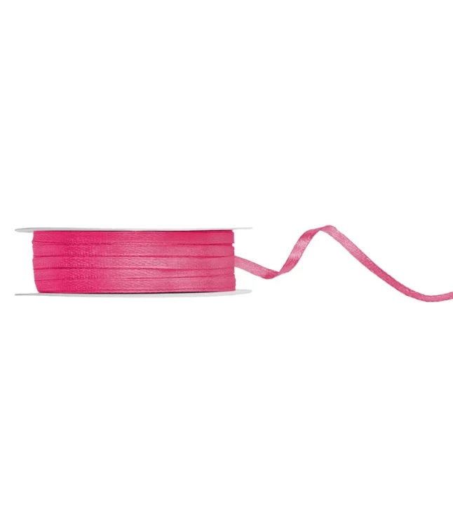 Hot pink satinbånd 3mm